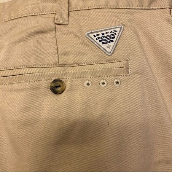 Columbia PFG Harborside Chino khaki tan work everyday Pants 42x30 - Picture 7 of 13